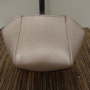 Ulta Beauty NWOT Champagne Pink Faux Leather Pouch – Makeup or Mini Carry Bag